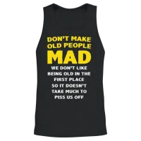 Dont Make Old People Mad Unisex Tank Top - Black – 2