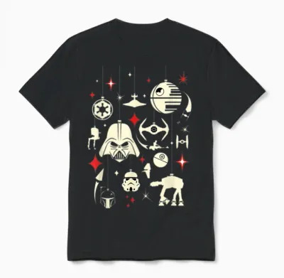 Star Wars Galactic Empire Ornaments Holiday Unisex T-Shirt - Black