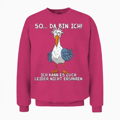 Funny Sprüch Lustige Tshirts Männer Damen Möwe So Da Bin Ich Unisex Sweatshirt - Heliconia