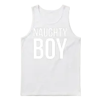 Naughty Boy Unisex Tank Top - White – 1