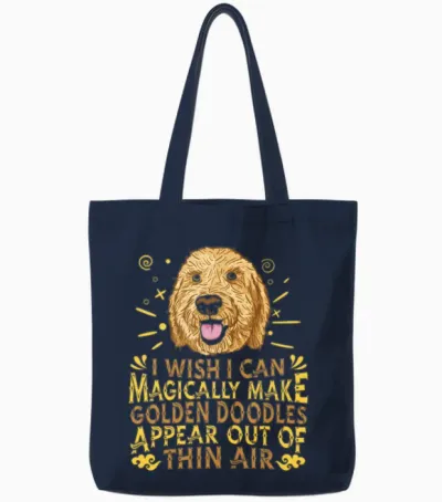 Golden Retriever Dogs Tote Bags - Navy