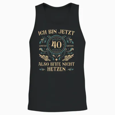 Herren 40 Jahre Alt 40er Papa 40. Geburtstag Unisex Tank Top - Black