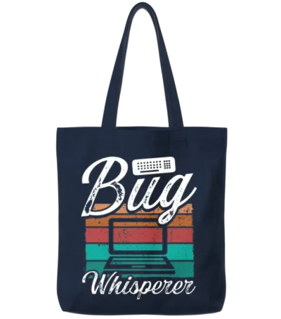 Quality Assurance Bug Qa Engineering Code Tester Tote Bags - Navy