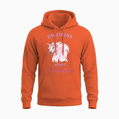 Unicorn Spirit Unisex Hoodie - Orange