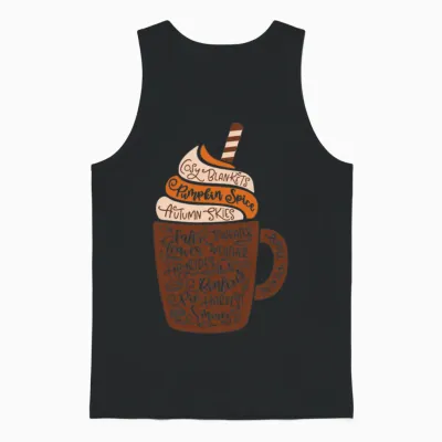 Fall Coffee - Fall Coffee Sign Cute Autumn Unisex Tank Top - Black