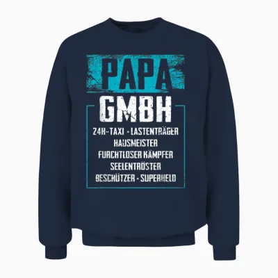 Lustige Papa Vatertagsgeschenke Vatertag Geschenke - Papa Gmbh - Herren - Vatertag-T-Shirt - Schwarz - S Unisex Sweatshirt - Navy