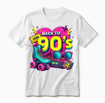 Retro Back to '90s 1990s Cool Outfits Costume Party 90s Unisex T-Shirt - White