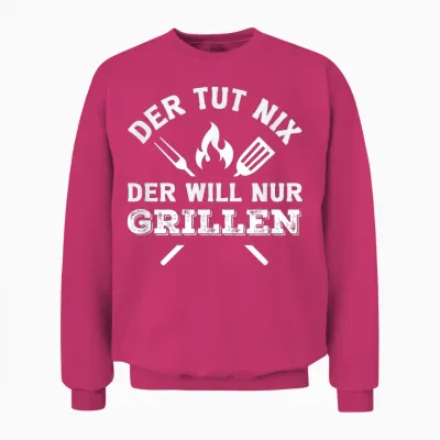 Der Tut Nix Der Will Nur Grillen Lustiger Grillmeister Bbq Unisex Sweatshirt - Heliconia