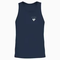 Christmas Gift Idea Bouliste Ball Player Petanque Pocket Unisex Tank Top in Navy - 2