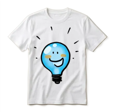 Cute Light Bulb Unisex T-Shirt - White