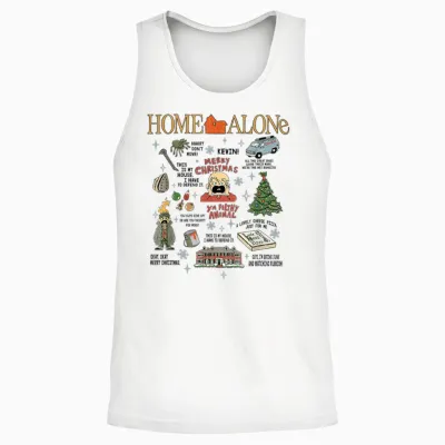Home Alone Merry Christmas Survival Icon Jumble Unisex Tank Top - White