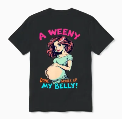 Pregnancy Unisex T-Shirt - Black