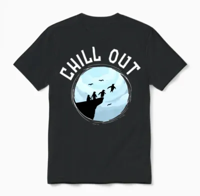 Chill Out Penguins Unisex T-Shirt - Black