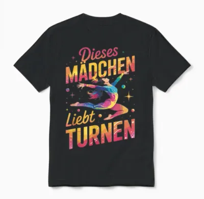 Dieses Mädchen Liebt Turnen Sport Gymnastik Unisex T-Shirt - Black