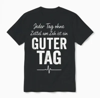 Zettel Am Zeh Guter Tag Spruch Lustig Geschenkidee Witzig Unisex T-Shirt - Black