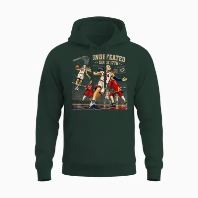 George Washington Play Basketball Usa Undefeated Since 1776 Unisex Hoodie - Forest
