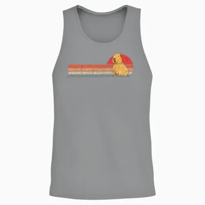 Capybara Retro Vintage Unisex Tank Top - Sport Grey