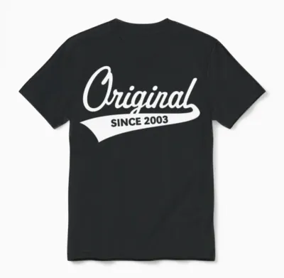 Original Since 2003 (year of Birth, Birthday / W) Unisex T-Shirt - Black