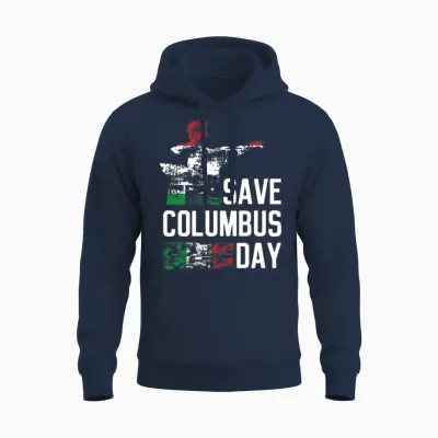 Save Columbus Day Christopher Columbus Americas Unisex Hoodie - Navy