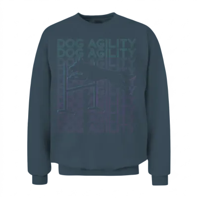 Dog Agility Dog Training Trainer Retro Unisex Sweatshirt - Dark Heather