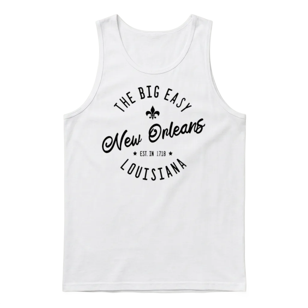 New Orleans Louisiana Usa Jazz Carnival Unisex Tank Top - White