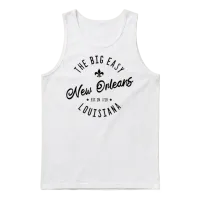 New Orleans Louisiana Usa Jazz Carnival Unisex Tank Top - White – 1