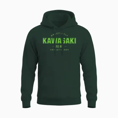 Kawasaki Kanji Design – for Men and Women Unisex Hoodie - Forest