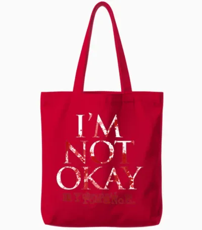 My Chemical Romance I'm Not Ok Tote Bags - Red