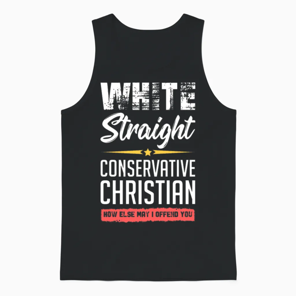 Funny Political Conservative Christian Gift Idea Unisex Tank Top in Black