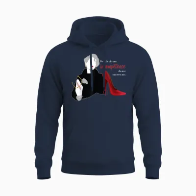 The Devil Wears Prada Miranda Details of Your Incompetence T-Shirt, Black, S Unisex Hoodie - Navy