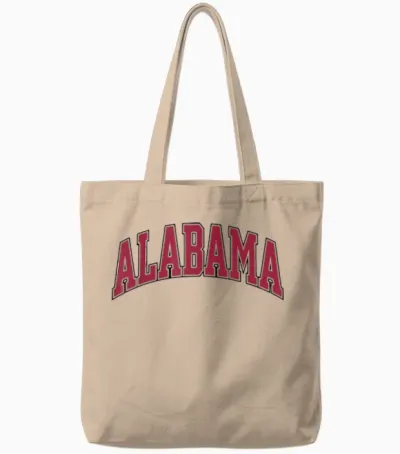 Alabama - Throwback Design Tote Bags - Natural