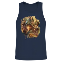 The Hobbit Characters Around Bilbo Baggins Unisex Tank Top - Navy – 2