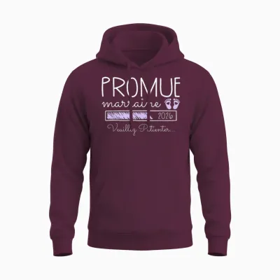 Promoted Godmother 2026 - Birth Announcement 1st Child Surprise Unisex Hoodie - Maroon