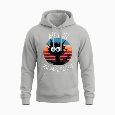 Abitur 2026 Geschafft Bäm Abi Ich Habe Fertig Unisex Hoodie - Ash