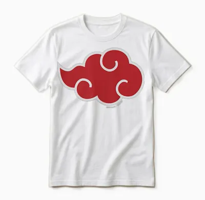 Naruto Shippuden Akatsuki Cloud Short Sleeve Unisex T-Shirt - White