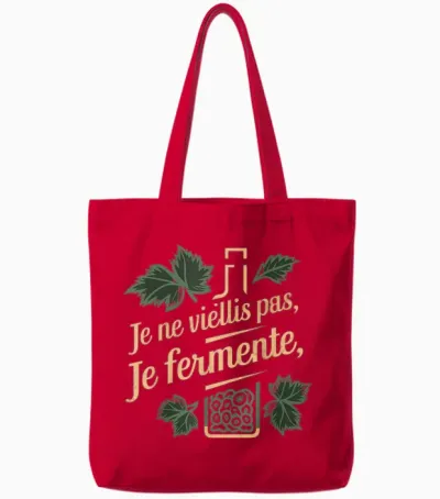 Je Ne Vieillis Pas Je Fermente Cadeau Vigneron Humour Vin Tote Bags - Red