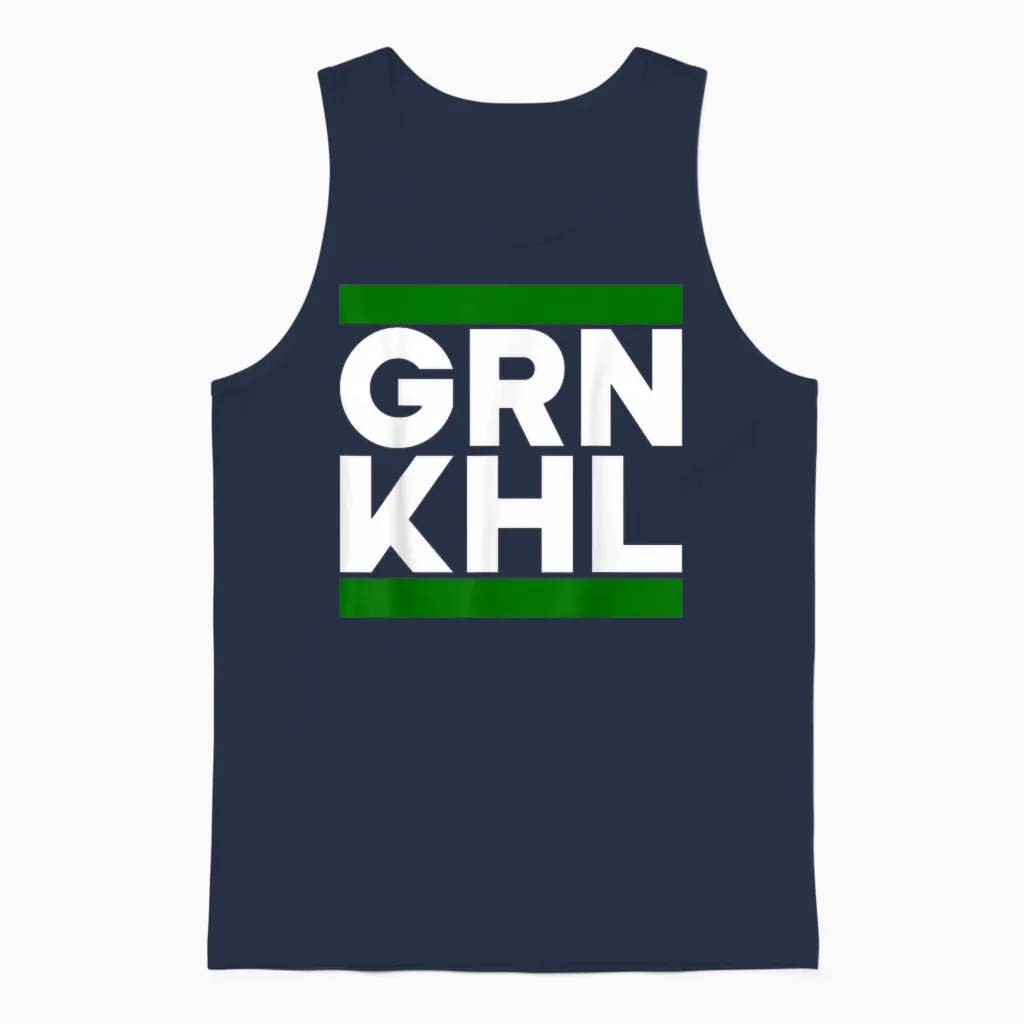 Green Kohl North Germany Kohlfahrt Norden Vegetarian T-Shirt, Black Unisex Tank Top in Navy