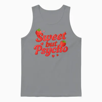Sweet but Psycho / Y2k Statement Unisex Tank Top - Sport Grey