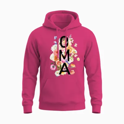 Oma Wildblumen Oma Frauen Muttertag Weihnachten Unisex Hoodie - Heliconia
