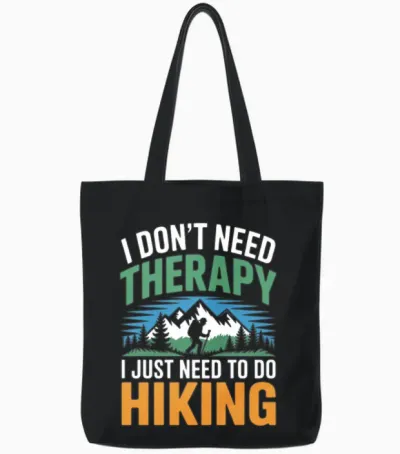 Hiking Lover Tote Bags - Black