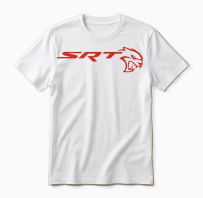 Dodge Srt Hellcat T-Shirt, Black, S Unisex T-Shirt - White