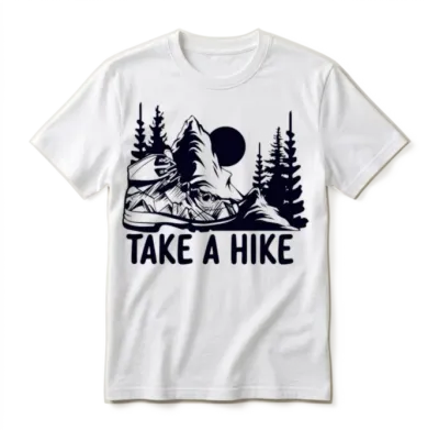 Go for a Hike, Take a Hike Unisex T-Shirt - White