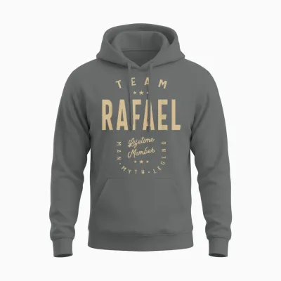 Rafael Funny Team Name Rafael T-Shirt, Black, S Unisex Hoodie - Graphite Heather