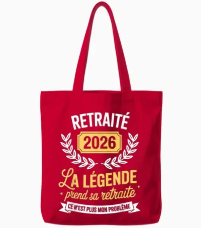 The Legend Retires 2026 Retired Man Tote Bags - Red