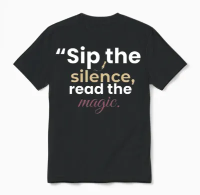 Silent Sips & Magic Reads Unisex T-Shirt - Black