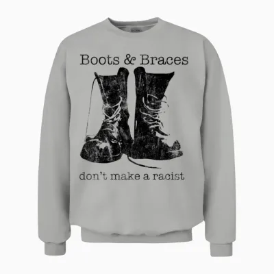 Boots & Braces Graphic - Skinhead Design - Unisex Sweatshirt - Ash