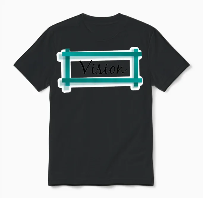 Vision Funny Unisex T-Shirt in Black