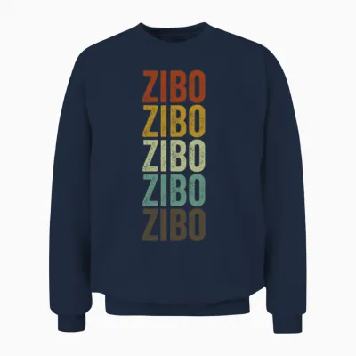 Zibo China Retro Vintage Unisex Sweatshirt - Navy