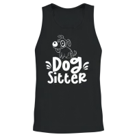 Dog Sitter Job Dogs Puppy Dog Sitting Unisex Tank Top - Black – 2
