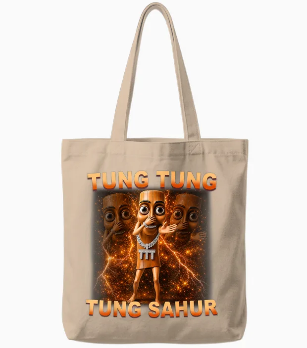 Tung Tung Tung Sahur Is Calling Scuba Dance Meme For Tote Bags in Natural